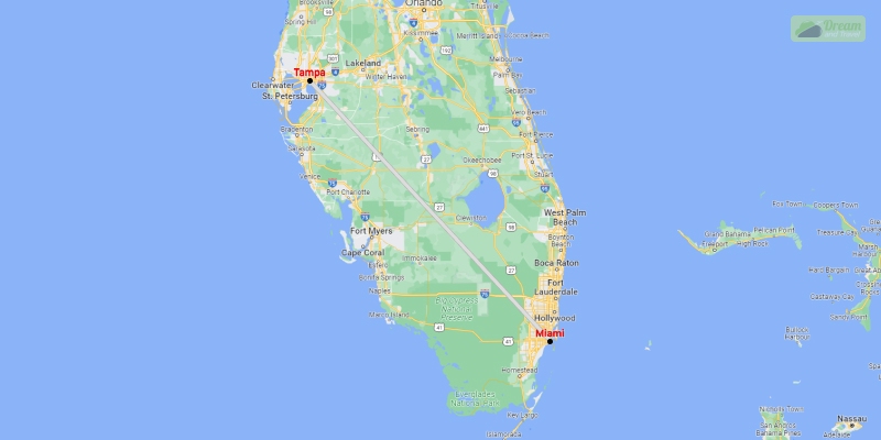 Distance From Tampa To Miami