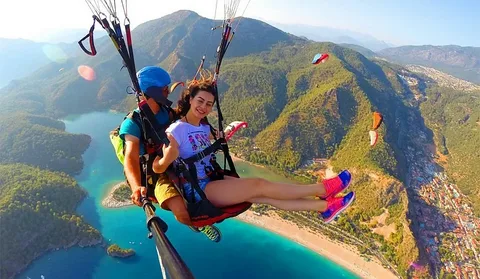 Paragliding Over Cleopatra Beach