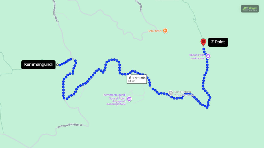 The Trek Route From Kemmangundi To Z Point