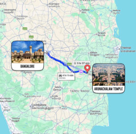 Bangalore To Arunachalam Temple Distance