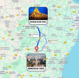Golden Temple To Arunachalam Distance