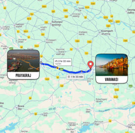 Prayagraj to Varanasi distance